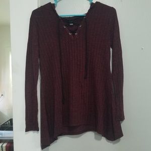 Rue 21 criss cross hoodie